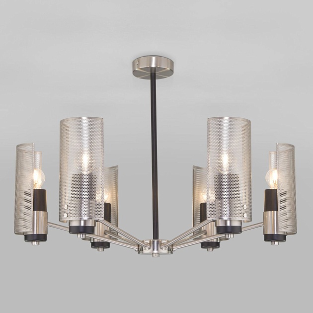 Потолочная люстра Eurosvet Grino 70139/6 никель изображение Потолочная люстра Eurosvet Grino 70139/6 никель Фото №