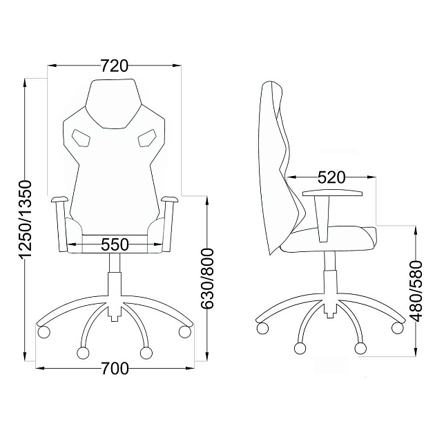 Игровое кресло AksHome Dynamit черный, экокожа 80347 Фото № 2