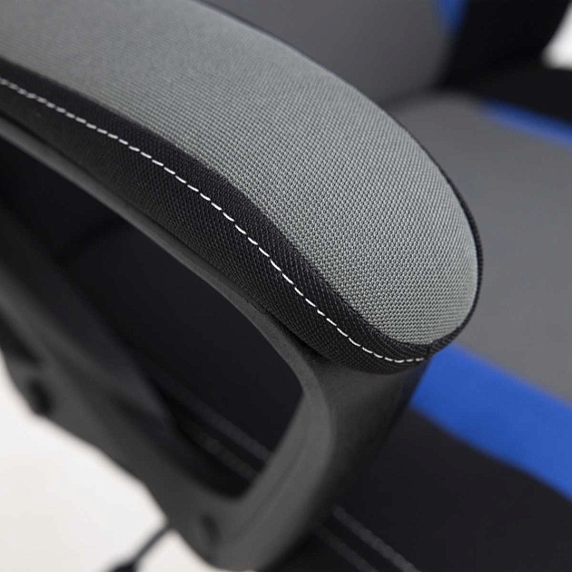 Игровое кресло AksHome Flaviy черный/серый/синий, ткань 86380 Фото № 3