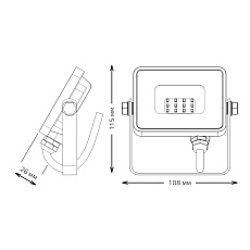 Прожектор светодиодный Gauss Qplus 10W 6500К 690511310 1