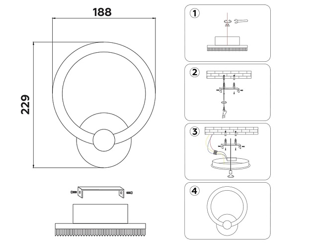Бра Ambrella light Acrylica Original FA3849 Фото № 8