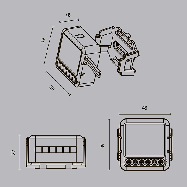 Выключатель трехканальный Wi-Fi Maytoni Technical MD003 Фото № 2