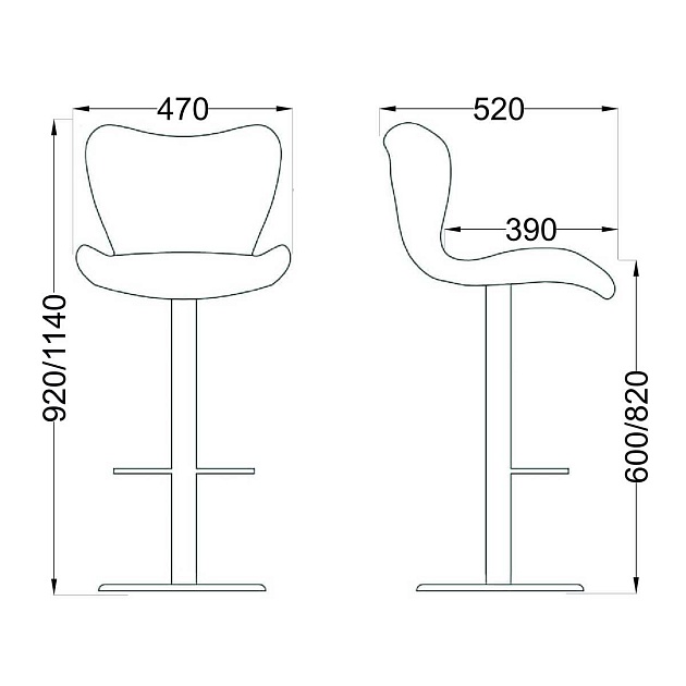 Барный стул AksHome Mist черный, экокожа 62250 изображение 2 Барный стул AksHome Mist черный, экокожа 62250 Фото № 2