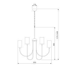 Подвесная люстра Eurosvet Abbey 60164/10 латунь 1