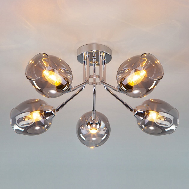 Потолочная люстра Eurosvet Marci 30164/5 хром изображение 4 Потолочная люстра Eurosvet Marci 30164/5 хром Фото № 4
