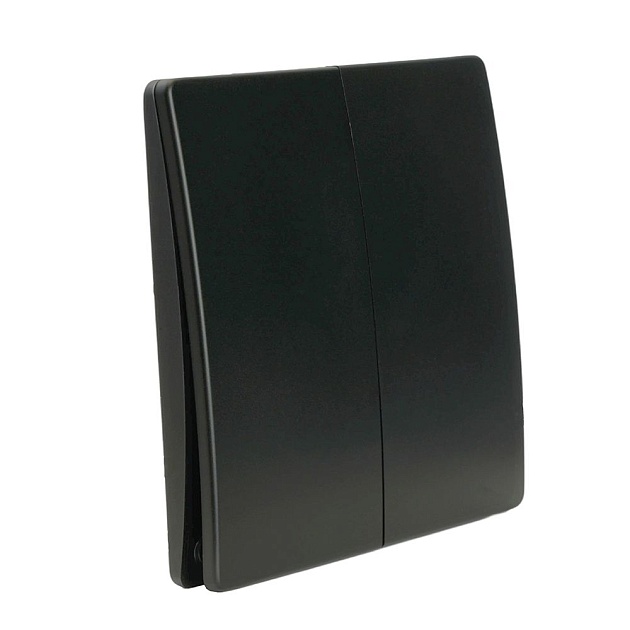 Выключатель двухклавишный беспроводной Feron Smart черный TM92 51027 изображение Выключатель двухклавишный беспроводной Feron Smart черный TM92 51027 Фото №