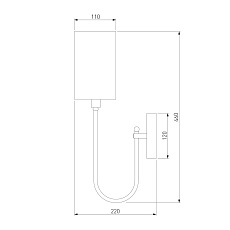 Бра Eurosvet Abbey 60164/1 черный 1