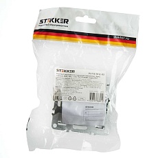 Розетка 2P+PE Stekker Эрна с крышкой черный PST16-9112-03 49156 1