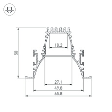 Профиль Arlight ARH-Line-6650-F-Comfort-2000 Anod 036351 1