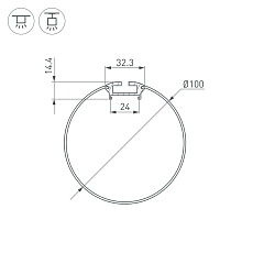 Профиль Arlight ARH-Round-D100-2000 Anod 036334 1