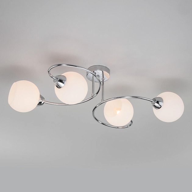 Потолочная люстра Eurosvet Tulia 30136/4 хром изображение 4 Потолочная люстра Eurosvet Tulia 30136/4 хром Фото № 4