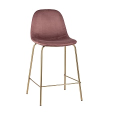 Полубарный стул Stool Group Валенсия велюр розовый золотые ножки CC-91003B HLR-44