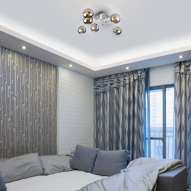 Потолочный светильник Eurosvet 30140/6 хром Фото № 6