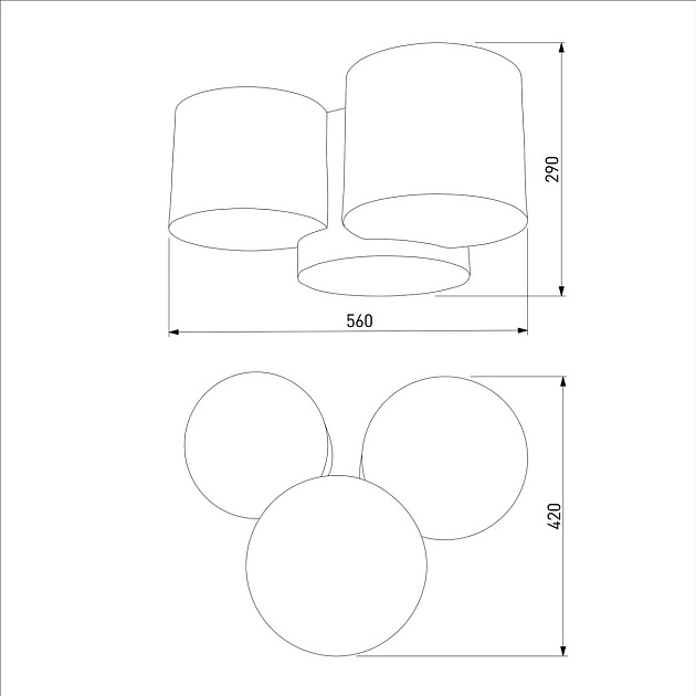 Потолочный светильник TK Lighting 4392 Mona Gray Фото № 3