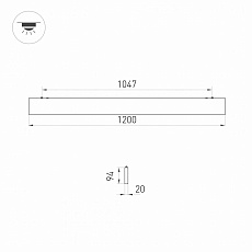 Подвесной светодиодный светильник Arlight Alt-Lineair-Flat-Updown-Dim-S2094-1200-40W Warm3000 031530 1