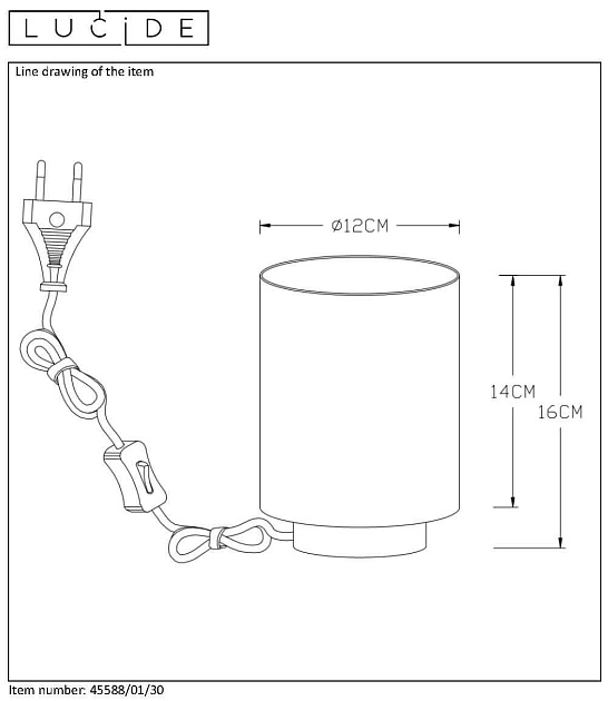 Настольная лампа Lucide Suzy 45588/01/30 Фото № 3