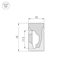 Профиль Arlight WPH-Flex-1018-Side-S10-20m White 041089 1