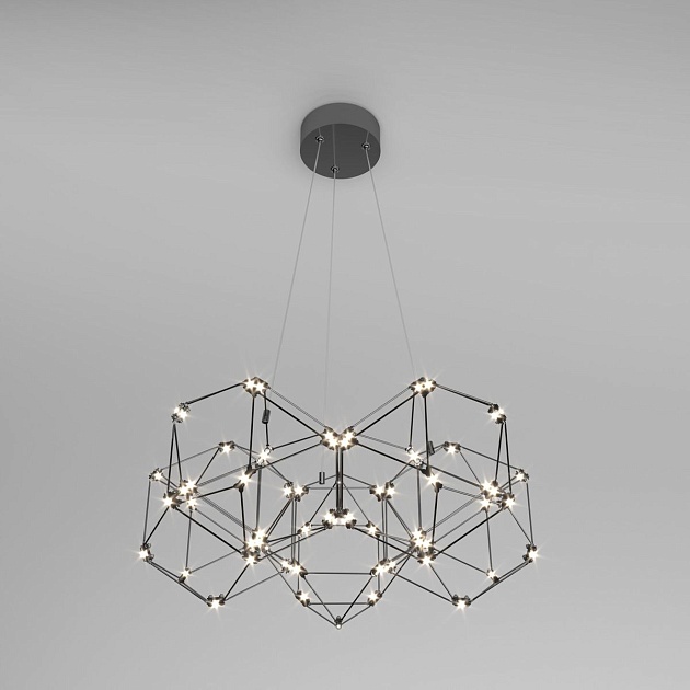 Подвесной светодиодный светильник Eurosvet Uma 90169/5 черный жемчуг изображение Подвесной светодиодный светильник Eurosvet Uma 90169/5 черный жемчуг Фото №