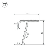 Профиль Arlight Stretch-Shadow-Tech-Ceil-2000 Black 040704 1