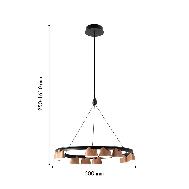 Подвесная светодиодная люстра Favourite Interline 4266-12P изображение 2 Подвесная светодиодная люстра Favourite Interline 4266-12P Фото № 2