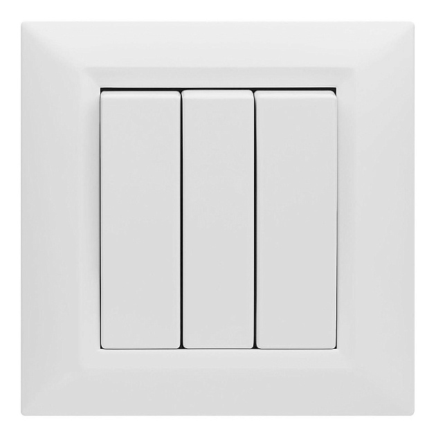 Выключатель трехклавишный Vesta-Electric Roma белый FVK010301BEL изображение Выключатель трехклавишный Vesta-Electric Roma белый FVK010301BEL Фото №
