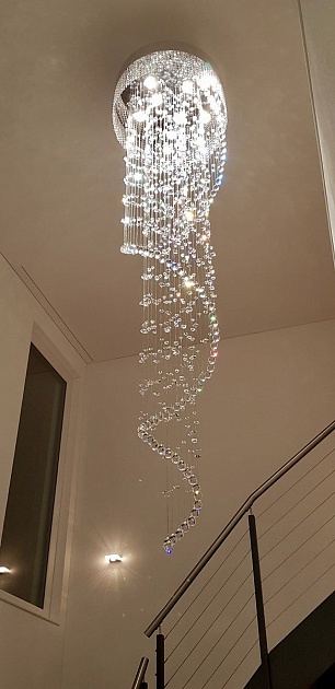 Каскадная люстра Artglass Spiral 600X2500 Chaos CE Фото № 5