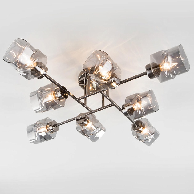 Потолочная люстра Eurosvet Hilari 30165/8 черный жемчуг изображение 4 Потолочная люстра Eurosvet Hilari 30165/8 черный жемчуг Фото № 4