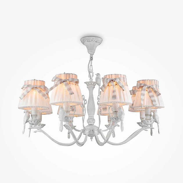 Подвесная люстра Maytoni Bird ARM013-08-W изображение Подвесная люстра Maytoni Bird ARM013-08-W Фото №