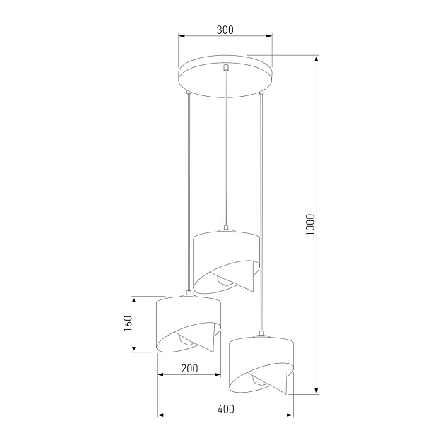 Подвесная люстра TK Lighting 4876 Grant Black Фото № 2