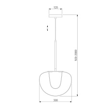 Подвесной светодиодный светильник Eurosvet Twice 90325/1 черный 1