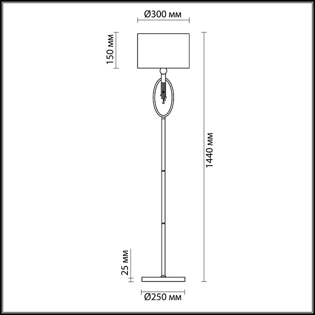 Торшер Lumion Neoclassi Santiago 4516/1F Фото № 3