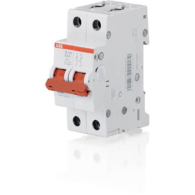 Рубильник 2пол. SD202/40 рычаг крас. 2CDD282101R0040 изображение Рубильник 2пол. SD202/40 рычаг крас. 2CDD282101R0040 Фото №