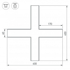 Коннектор X-образный Arlight SL-Line-6070 030143 1