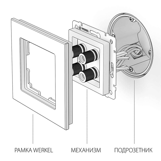 Акустическая розетка Werkel слоновая кость W1185003 4690389155826 Фото № 2