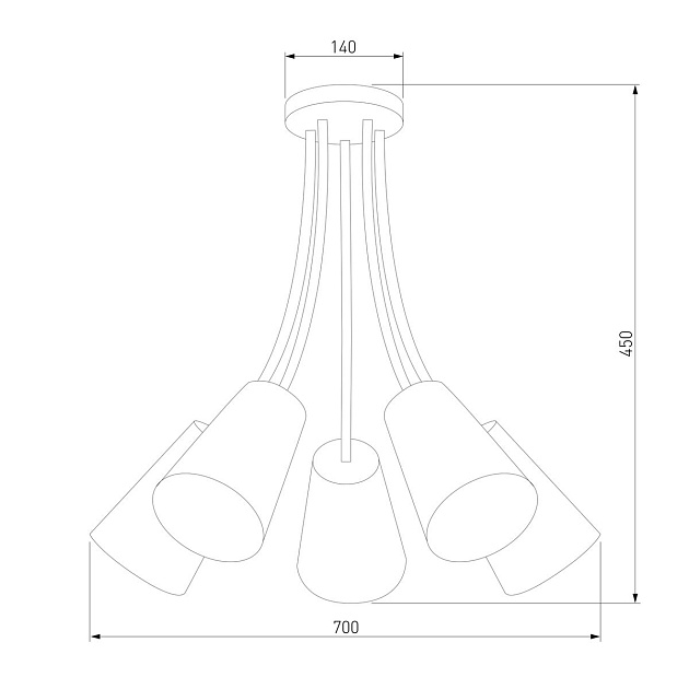 Потолочная люстра TK Lighting 3242 Wire Silver Фото № 2