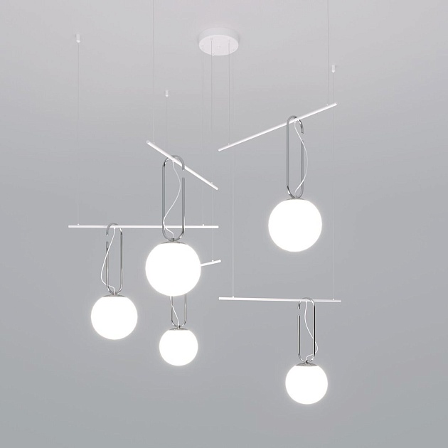 Подвесная люстра Eurosvet Riche 70143/5 белый изображение Подвесная люстра Eurosvet Riche 70143/5 белый Фото №