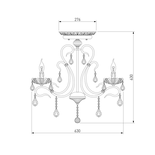 Подвесная люстра Eurosvet 12205/6 белый Strotskis Фото № 2