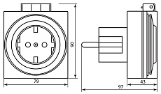 Розетка с таймером Feron TM31 23204 1