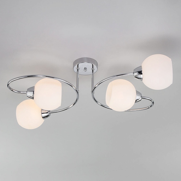 Потолочная люстра Eurosvet Tulia 30136/4 хром изображение Потолочная люстра Eurosvet Tulia 30136/4 хром Фото №