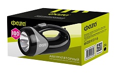 Прожекторный светодиодный фонарь ФАZA аккумуляторный 110 лм 172х86 AccuF8-L1W/L12-bk 1
