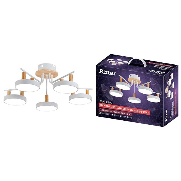 Потолочная люстра Ritter MATTINO 51659 4 изображение Потолочная люстра Ritter MATTINO 51659 4 Фото №