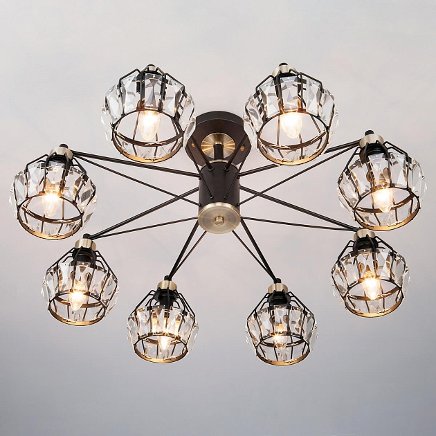 Потолочная люстра Eurosvet 70075/8 черный Фото № 4