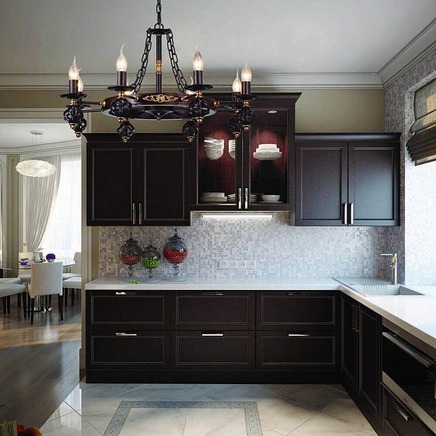 Подвесная люстра Arte Lamp Cartwheel A4550LM-8CK Фото № 6