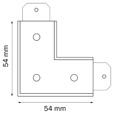 Соединитель L-образный для однофазного трека Lightstar Teta 505126 1