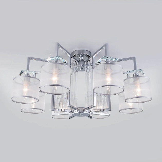 Потолочная люстра Eurosvet Fargo 60123/8 хром Smart Фото № 