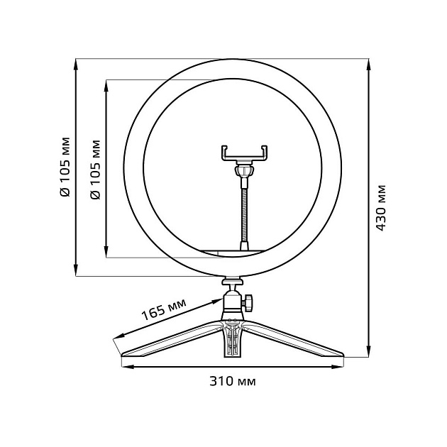 Кольцевой светодиодный светильник Gauss Ring Light RL003 Фото № 7