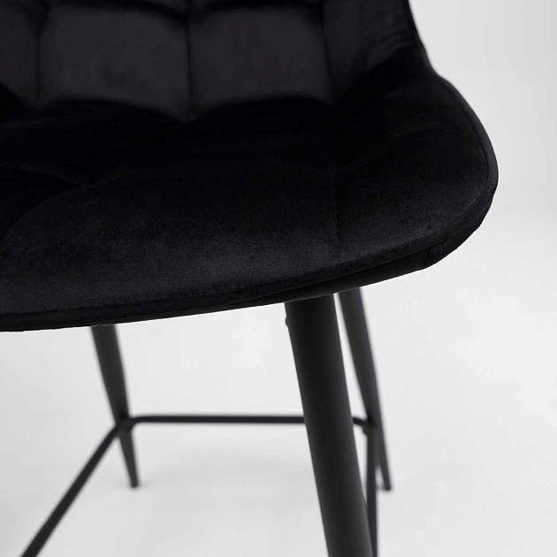 Полубарный стул AksHome Linx черный, велюр 86209 Фото № 6