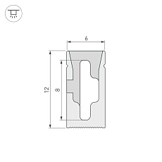 Профиль Arlight WPH-Flex-0612-Side-S8-10m White 040825 1