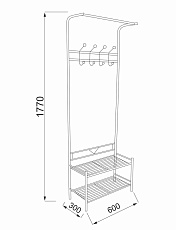 Гардеробная вешалка AksHome Maya черный, металл 77652 1