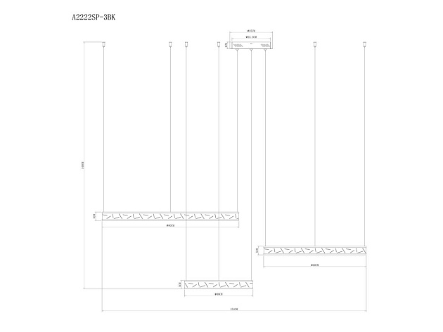 Подвесной светодиодный светильник Arte Lamp Shine A2222SP-3BK изображение 2 Подвесной светодиодный светильник Arte Lamp Shine A2222SP-3BK Фото № 2